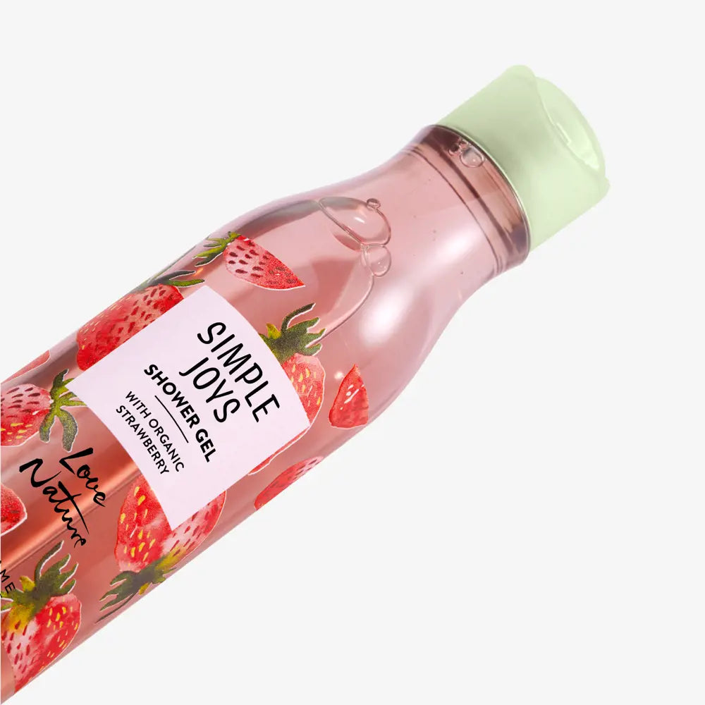 Simple Joys Shower Gel with Organic Strawberry Love Nature